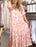 Bohemian retro printed maxi dress