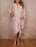 Bohemian Solid Colour  Loose V-Neck Dress