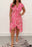 Pink & White Printed Ruffle Dress