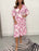 Bohemian casual print V-neck waist wrap dress