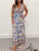 Bohemian retro printed maxi dress