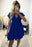 Tiered Ruffle Blouse V-Neck Mini Dress
