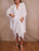 Bohemian Solid Colour  Loose V-Neck Dress