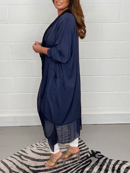 All Saints Style Silk Tops Cardigan